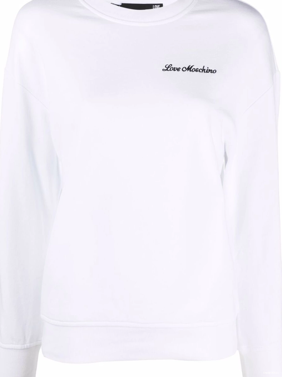 Moschino neck crew sweatshirt Women heart-detail Love 0425